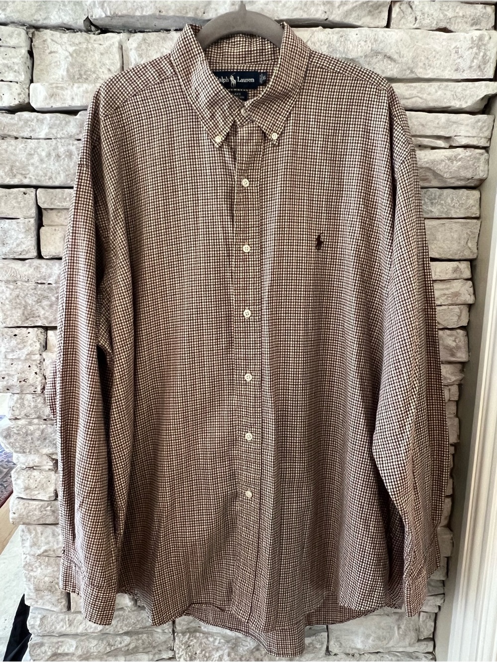 Ralph Lauren Brown Check Button-Down Men's Shirt